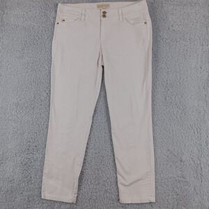 Michael Michael Kors Womens Off White Stretch Cotton Ankle Pants 8 JH23E09JN6